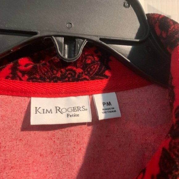 NWT Kim Rogers Velor Zipper Jacket Size Petite Medium - Picture 6 of 9